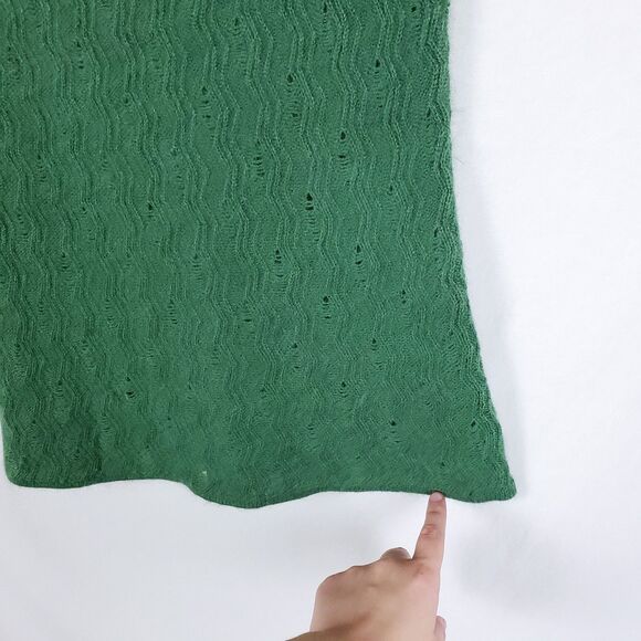 Classiques Entier Mohair Sweater Womens M Green Short Sleeve Wispy Forest Fairy - Picture 6 of 9